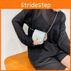 2024 New Fashion Korean Style Candy Color Small Pu Saddle Bag With Chain Strap
