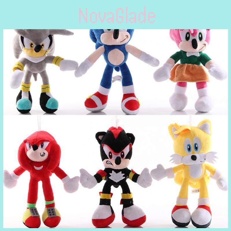 Peluche di alta qualità da 28 cm di Sonic The Hedgehog Shadow Amy Rose Knuckle Tail per bambini