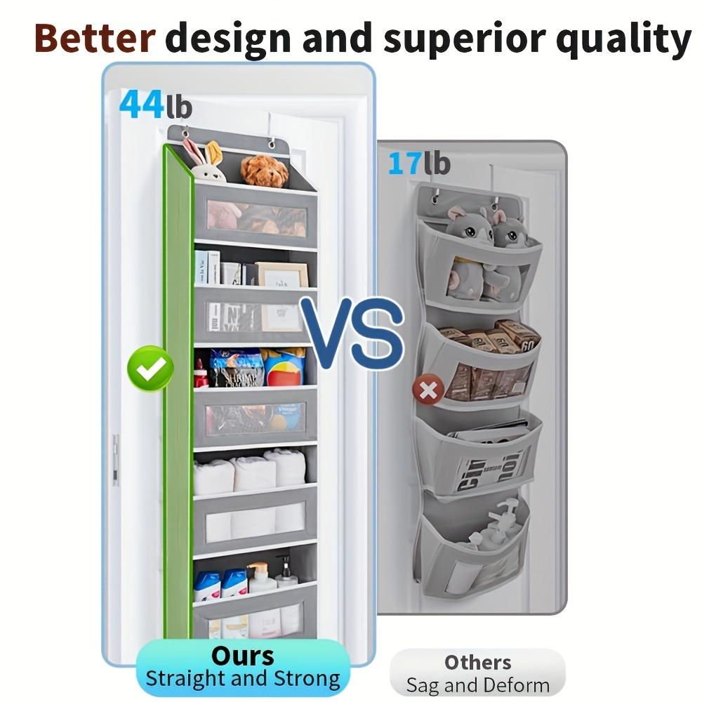 5-Tier Door Storage Box, Hanging Door Storage Box with 5 Large Capacity Pocket Storage Box for Bedroom, Bathroom, Pantry, Youngsters's Room Storage