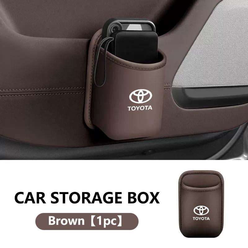New Car Door Water Cup Holder Back Seat Drink Rack Leather Storage Box For Toyota Yaris Prius RAV4 Crown CHR Camry Auris Corolla