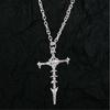 Unique Skull Bone Charm Necklace Stylish Unisex Accessory Alloy Collarbone Chain Jewelry For Daily Wear