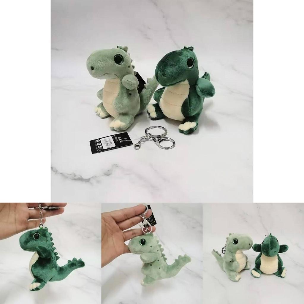 Lovable Green Short Plush Dinosaur Keychain Cute Stuffed Animal For Everyone