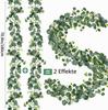 ROLLWAY 4 Pieces Artificial Eucalyptus Garland 1.8m Faux Greenery Vine with 138 Leaves Per Strip Plastic Fabric Ivy Garland for Wedding Arch Table