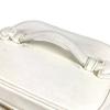 CHANEL A01998 logo vanity Bag Vanity Pouch Hand Bag Caviar Leather White