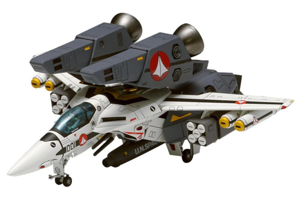 Wave Super Dimension Fortress Macross VF-1S/A Super Valkyrie Fighter 1/100 Scale Plastic Model Kit, Approximately 17cm Long (MC-067)