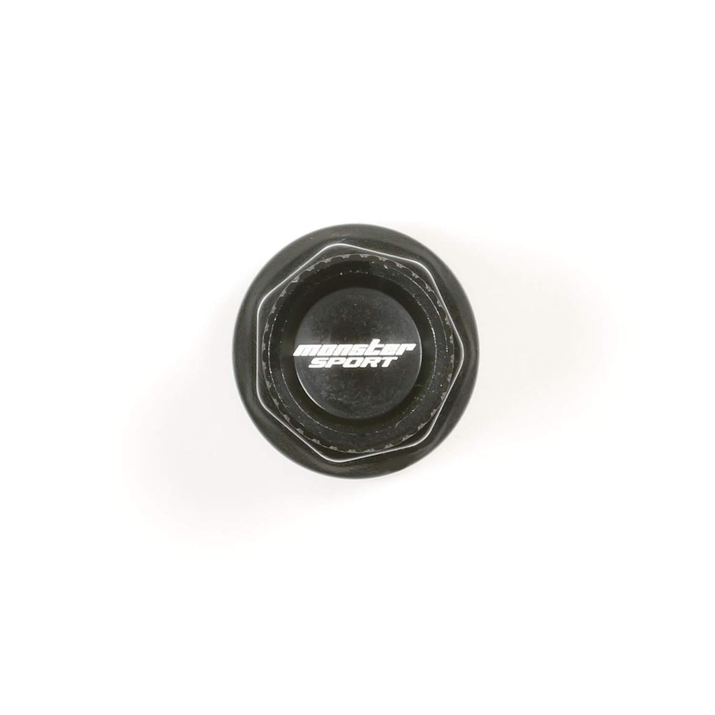 MONSTER SPORT Heptagon Wheel M12 X Set of for Kei Compact and Nuts, Type-2, P1.25, 16, Black, Cars, Cars, Suzuki, Nissan, Subaru, More, 684516-0020BK