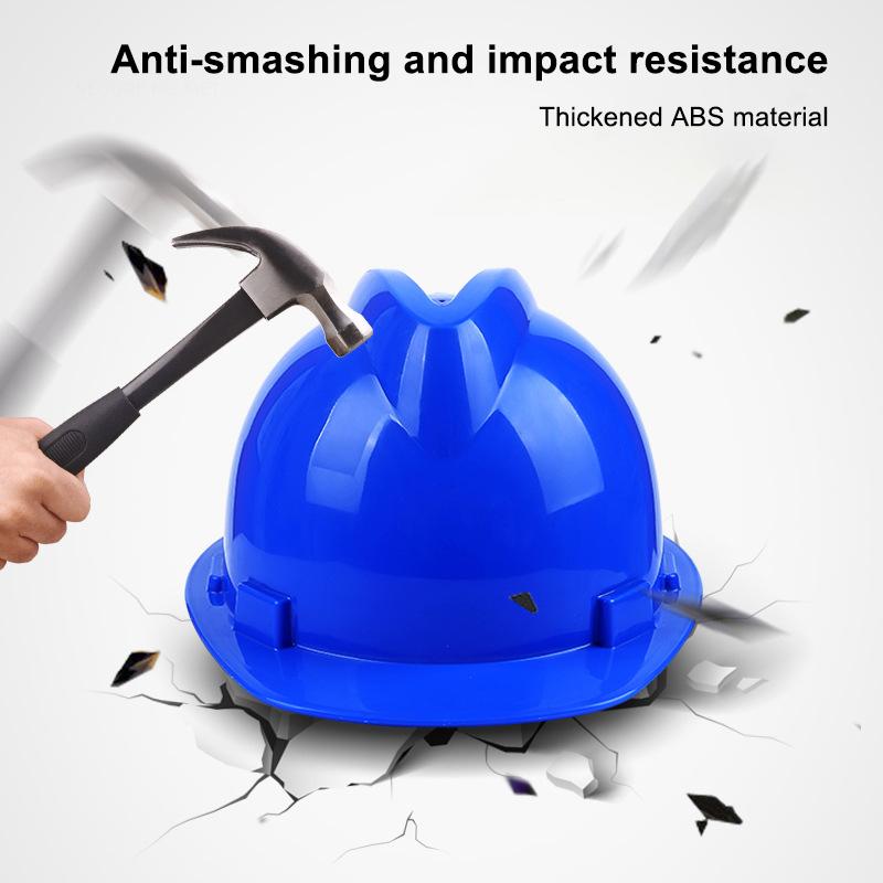 1 Piece Durable Construction High Strength Working Helmet Impact Resistant Shockproof Full Brim Hard Hat Protective Helmet