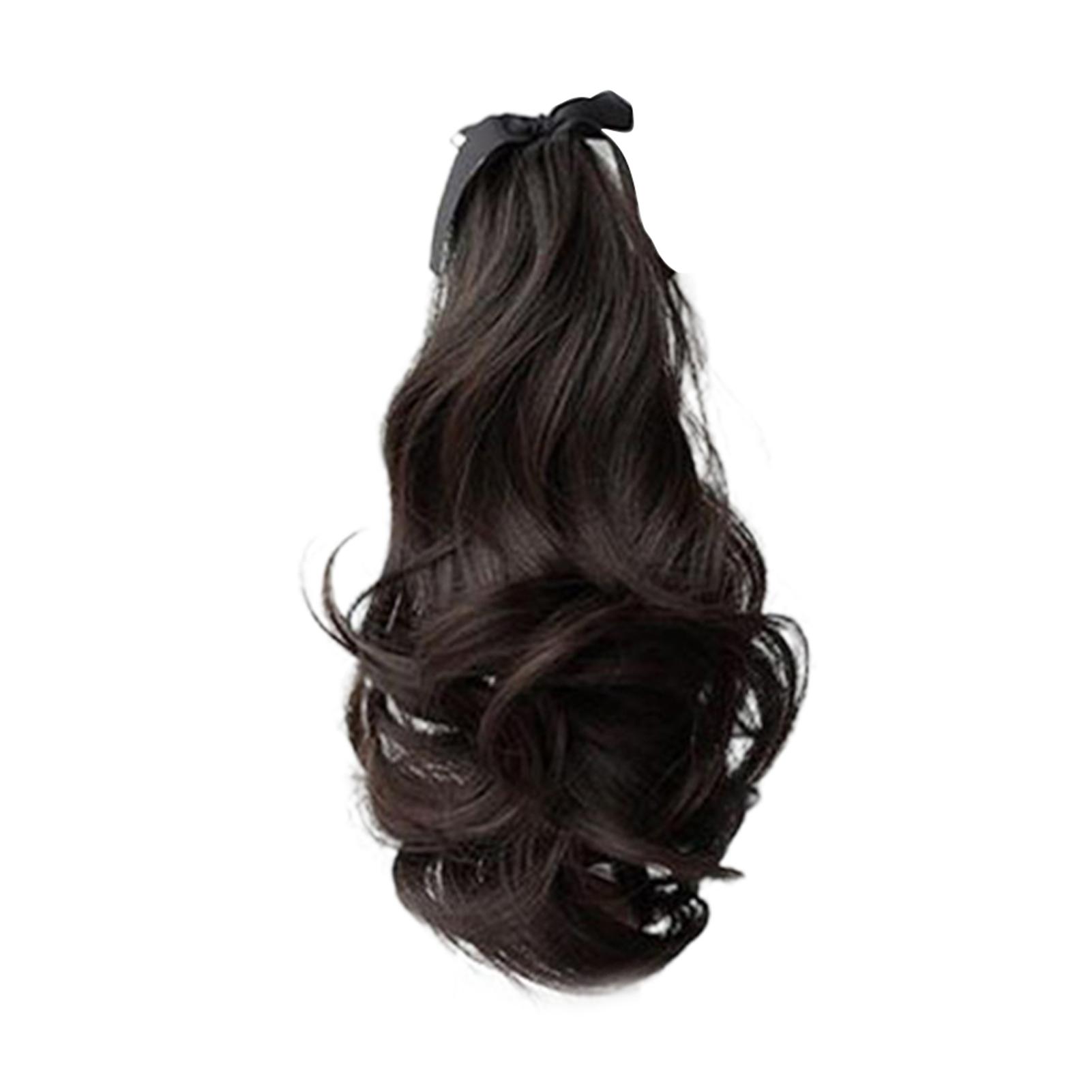 

Синтетические женские длинные вьющиеся волосы, парик с хвостиком, с завязками, очаровательные стильные накладные волосы для косплея, тематическая вечеринка 25-55 см 25cm