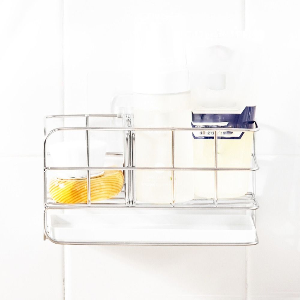 Removable Partitions Sink Sponge Holder Stainless Steel Dishwashing Liquid Storage Shelf  Bathroom