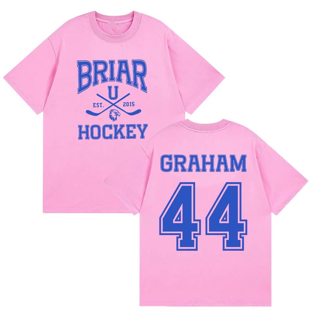 Briar Hockey Graham 44 T Shirts Briar University Off Campus Tv Series Tshirt Unisex Unisex Clothing High Quality Pure Cotton Tees