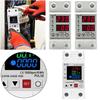 40A 63A 230V RGB Over Under Voltage Protector Relay Device Switch Breaker Din Rail Protector Relay Over Current Protection Limit