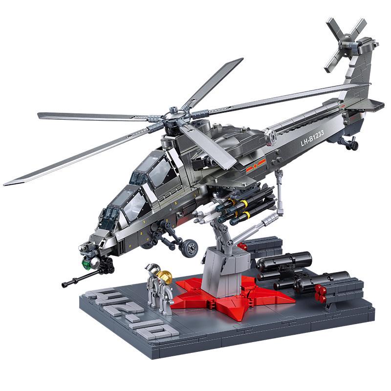 Xiao Luban WZ-10S Thunderbolt Helicopter Building Blocks - Children s Educational Assembly Toy