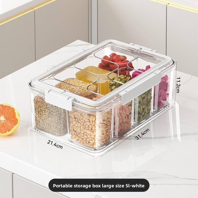 Food Storage Box With Sealed Lid For Kitchen Use Large Capacity Pet Material