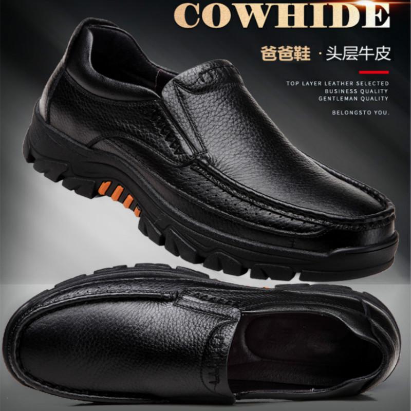 2024 2024 Men Slip on Shoes Leather Casual Shoes Platform Comfortable Driving Shoes for Man Spring Autumn Loafers Plus Size 38-48