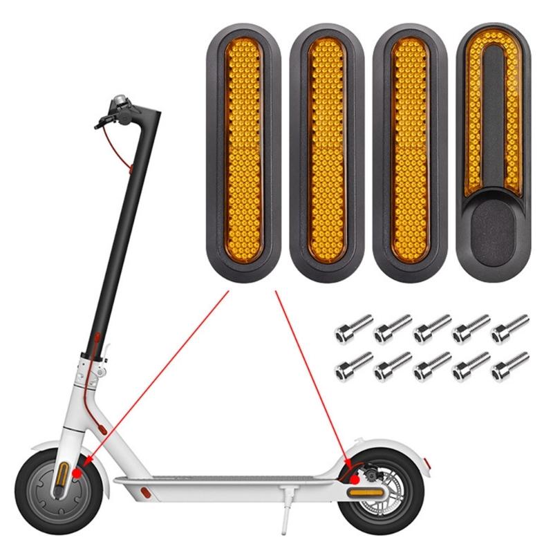 Electric Scooters Front Fork Decorative Cover Scooters Side Reflective Strap Sticker Safety Decoration Night Reflector