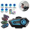 JYD-C50 Motorcycle Helmet Bluetooth 5.4 Headset Hands Free Call IPX67 Waterproof 500mAh Headset Speakers HiFi Stereo RGB Light