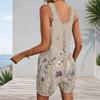 Plus Size Womens Tank Short Romper With Pockets