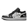 Jordan Air Jordan 1 Slip Resistant Abrasion Resistant Low Top Vintage Basketball Shoes Unisex Black White 553558-043(Team181-)