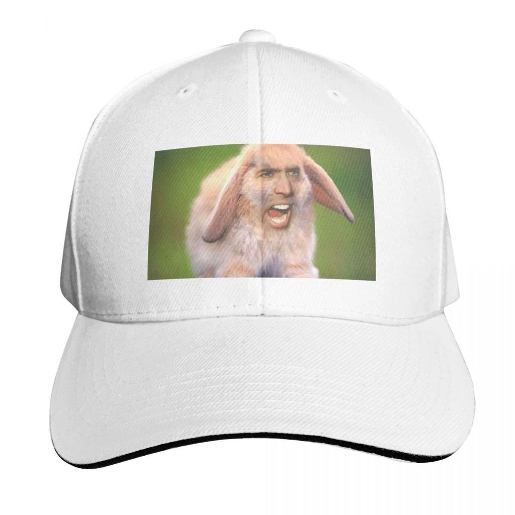 Nicolas Cage Bunny Photoshop Baseball Cap Contrast Two Tone Brim Snapback Flat Bill Strapback Dad Hat