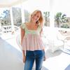 New Style Women's Sleeveless Tie-up Printed Camisole for Spring/Summer