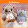 Cute Owl Plush Doll With Short Plush Material For Backpack Charm And Collectible