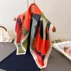 Luxury Horse Print Square Silk Scarf Women Neck Tie Soft Hijab Headscarf Female Fashion Decorate Head Scarf Foulard Bandana