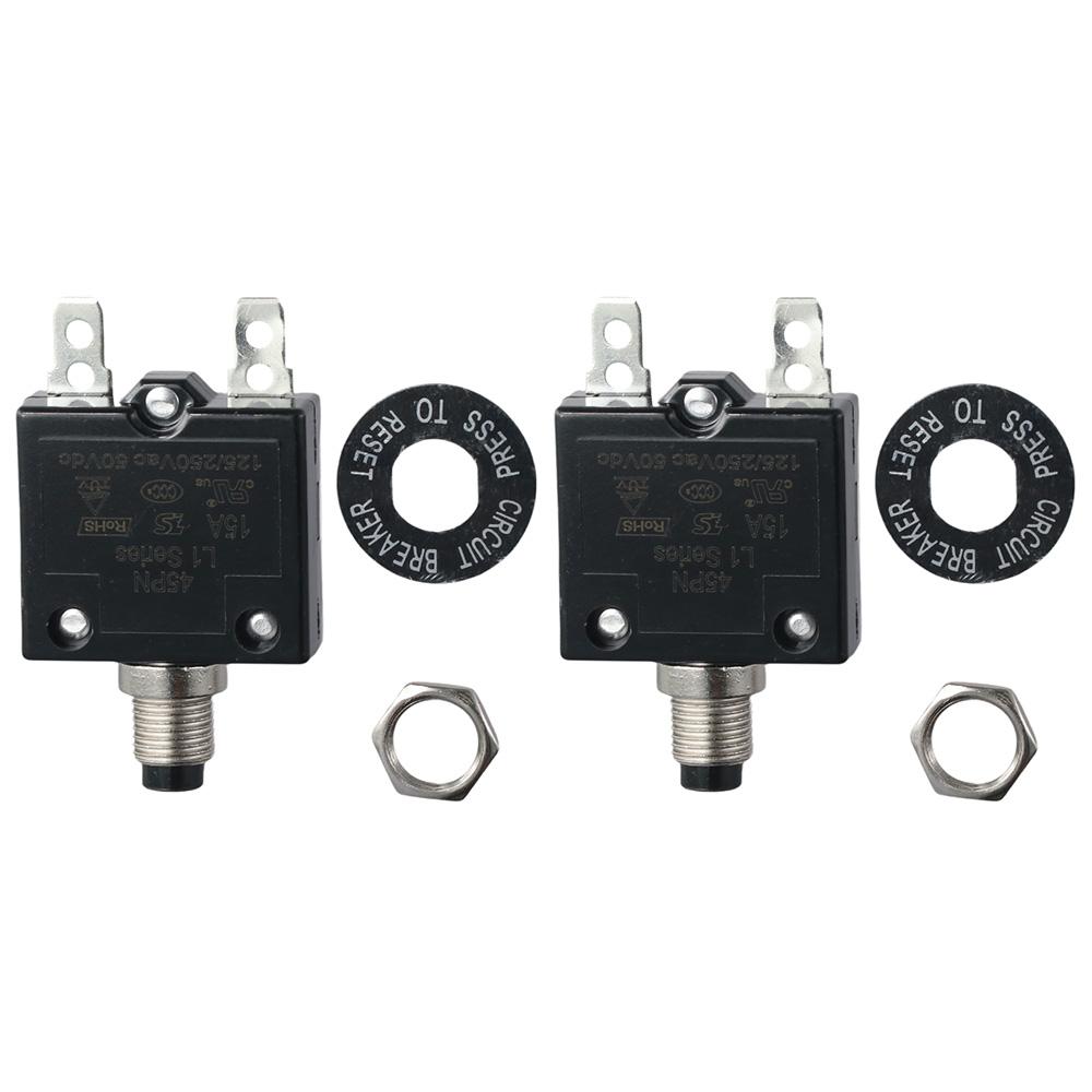 5-30A Dc Circuit Breaker 50Vdc Manual Reset Button Thermal Circuit Breaker  Current Protector