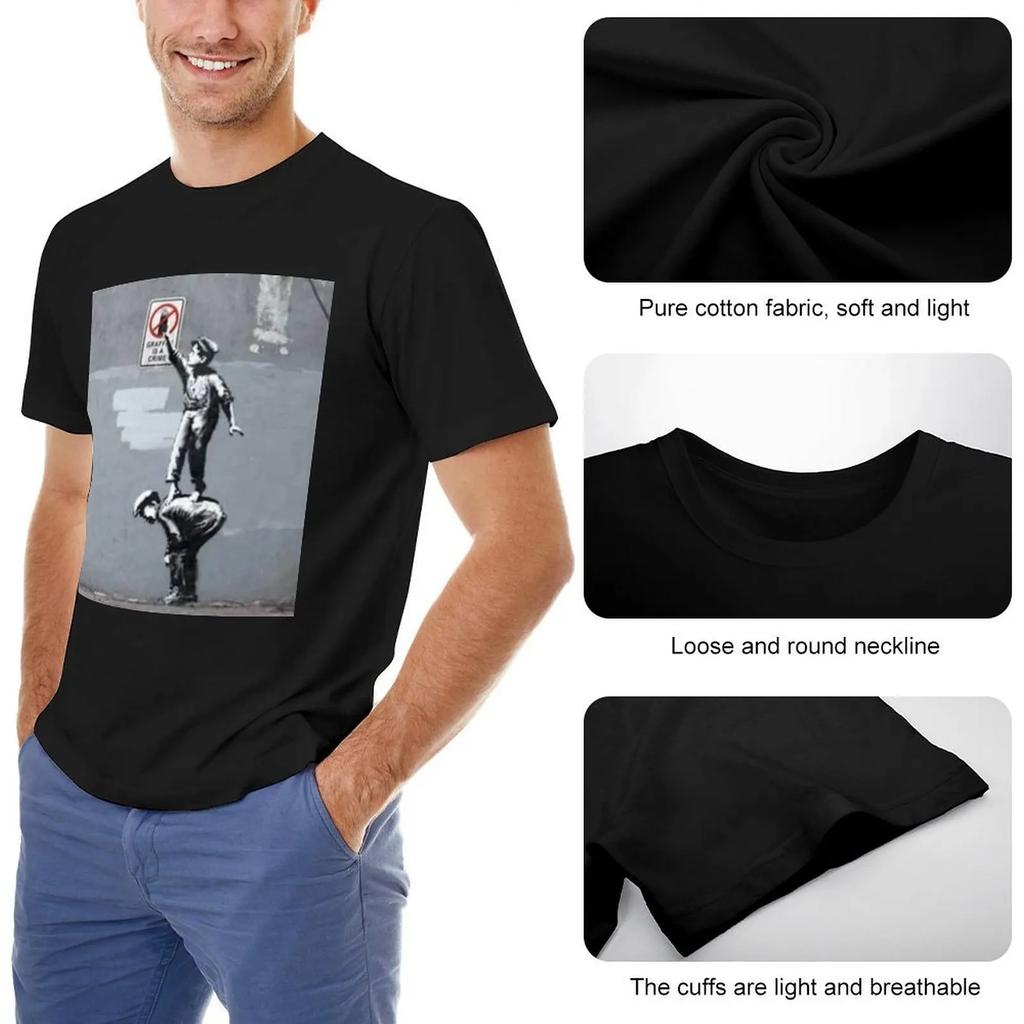 Graffiti Is A Crime Classic For Sale T-shirt Fresh Campaign  Cool Top Tee Unique Travel Eur Size