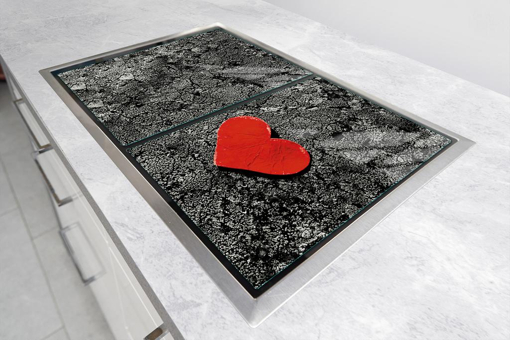 SZKLANA PŁYTA OCHRONNA DO KUCHNI 2x35x52 SERCE