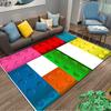 Colorful Block Pattern Rug for Bedroom Living Room Home Decor Suitable for use as an anti-slip for living room bedroom sofas