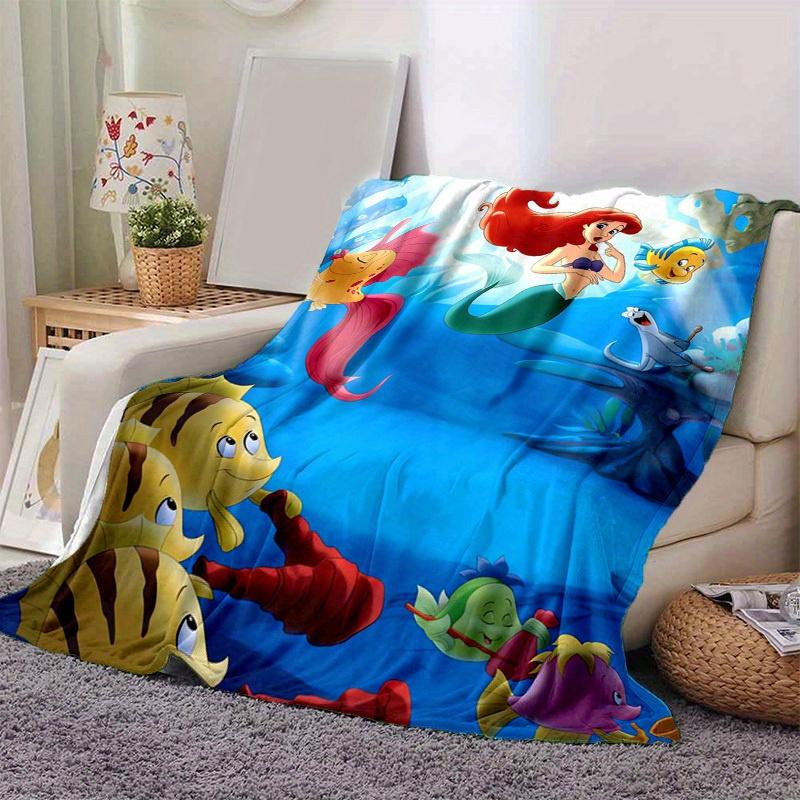

1pc,Underwater Adventure: Magical Mermaid & Friends Design Perfect for Home Decor, Couch Blanket, Travel , Office Nap, Gift Idea 80cmx120cm