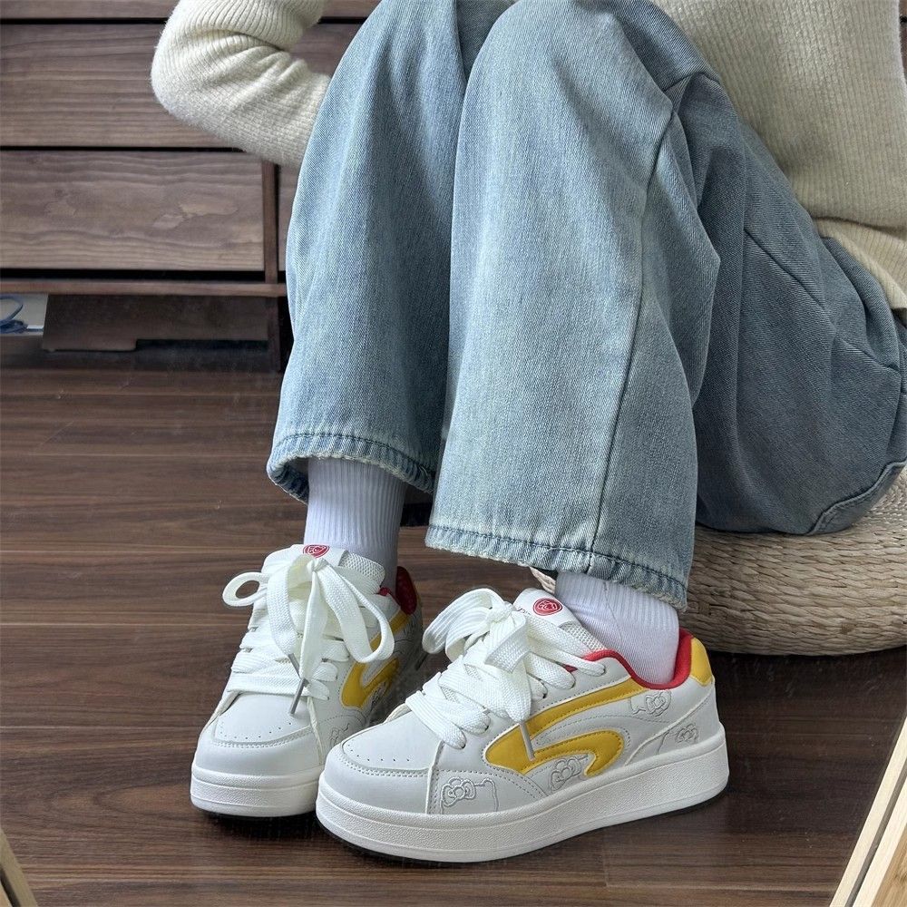 Original niche design board shoes women's tide spring new little white shoes versatile sports and leisure bread shoes