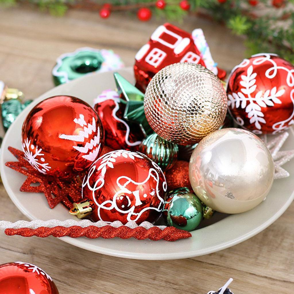 Christmas Decorations, Painted Christmas Balls Set, Christmas Tree Pendant,45pcs,christmas Tree Decorations