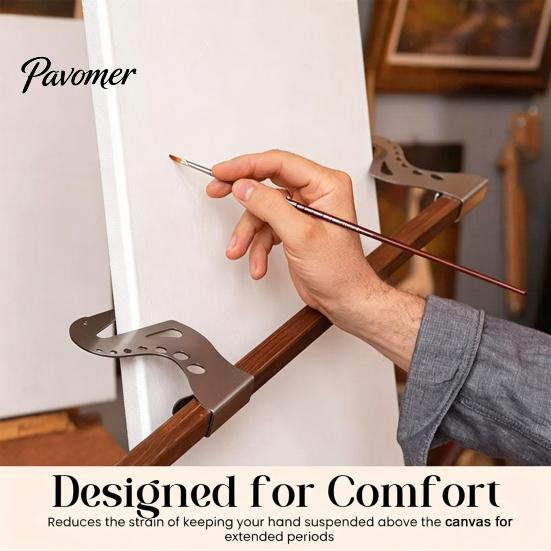 Painting Wrist Support Stand 2Pcs Artist Hand Bridge, Adjustable Easel Rest Bar, Drawing Metal Stabilizer Tool for Craft Projects