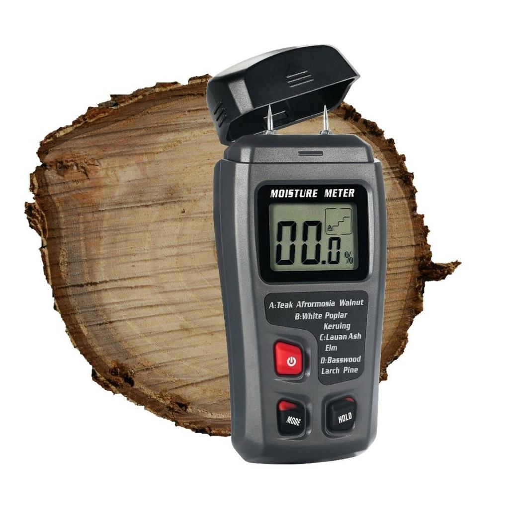 LCD Moisture Tester Digital Wood Moisture Meter Handheld Humidity Tester Damp Moisture Detector