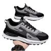 Soft-soled men's shoes spring and summer new trendy with platform sports shoes casual running shoes breathable leather shoes