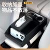 Car Center Console Organizer With Cup Holder Phone Slot PU Leather Storage Box Front Seat