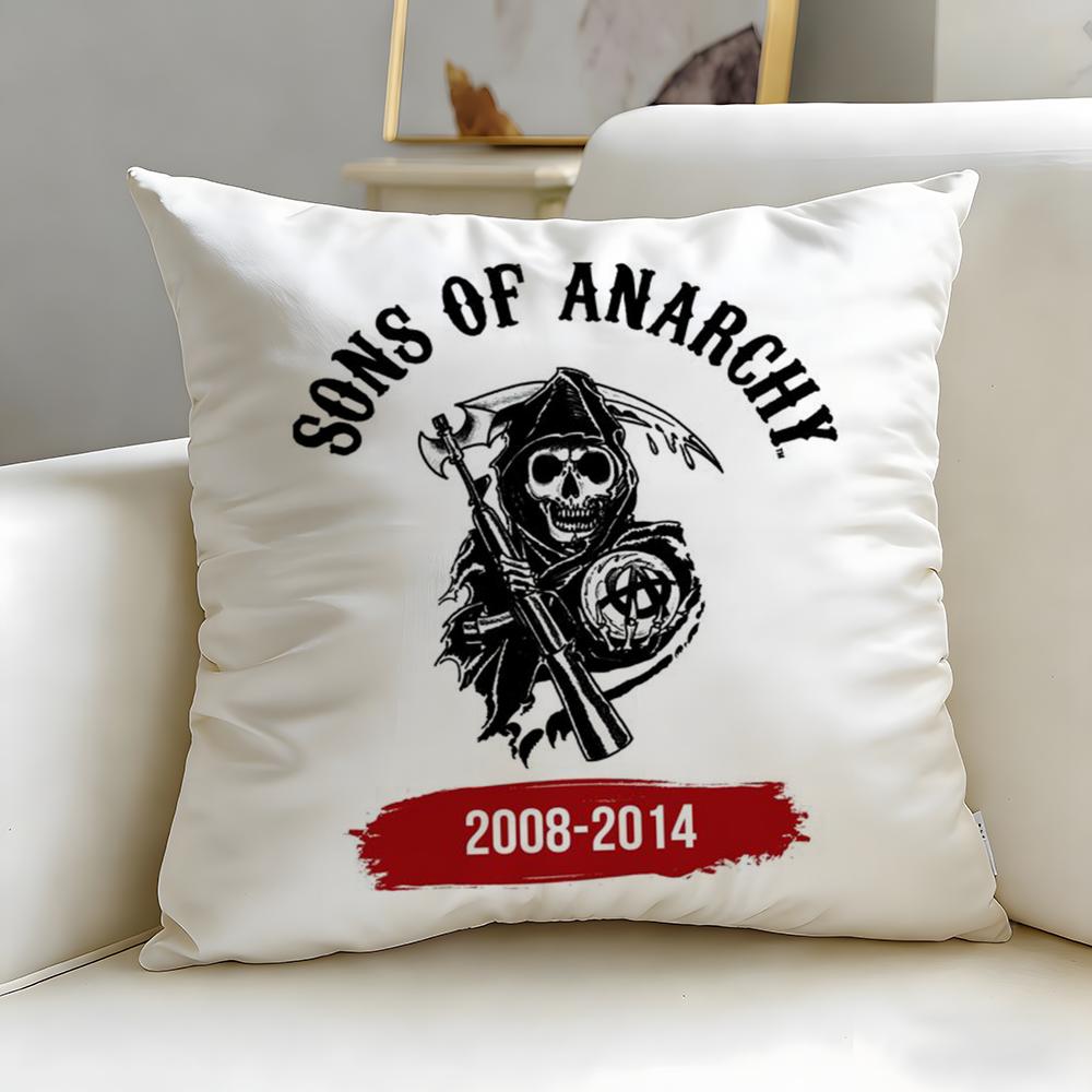 Hot Ssons of Anarchying Cushion Cover Soft EasyWash Pillow Case Versatile for Couch Bed Travel and Office