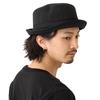 Happy Hat Refreshing Pork Pie Bright Mix Marbled Casual Short Bucket Outdoor Hat, Colors, Fabric, 60cm, Black, Hat-1481-04-60, Men's, Brim, 2-Way,