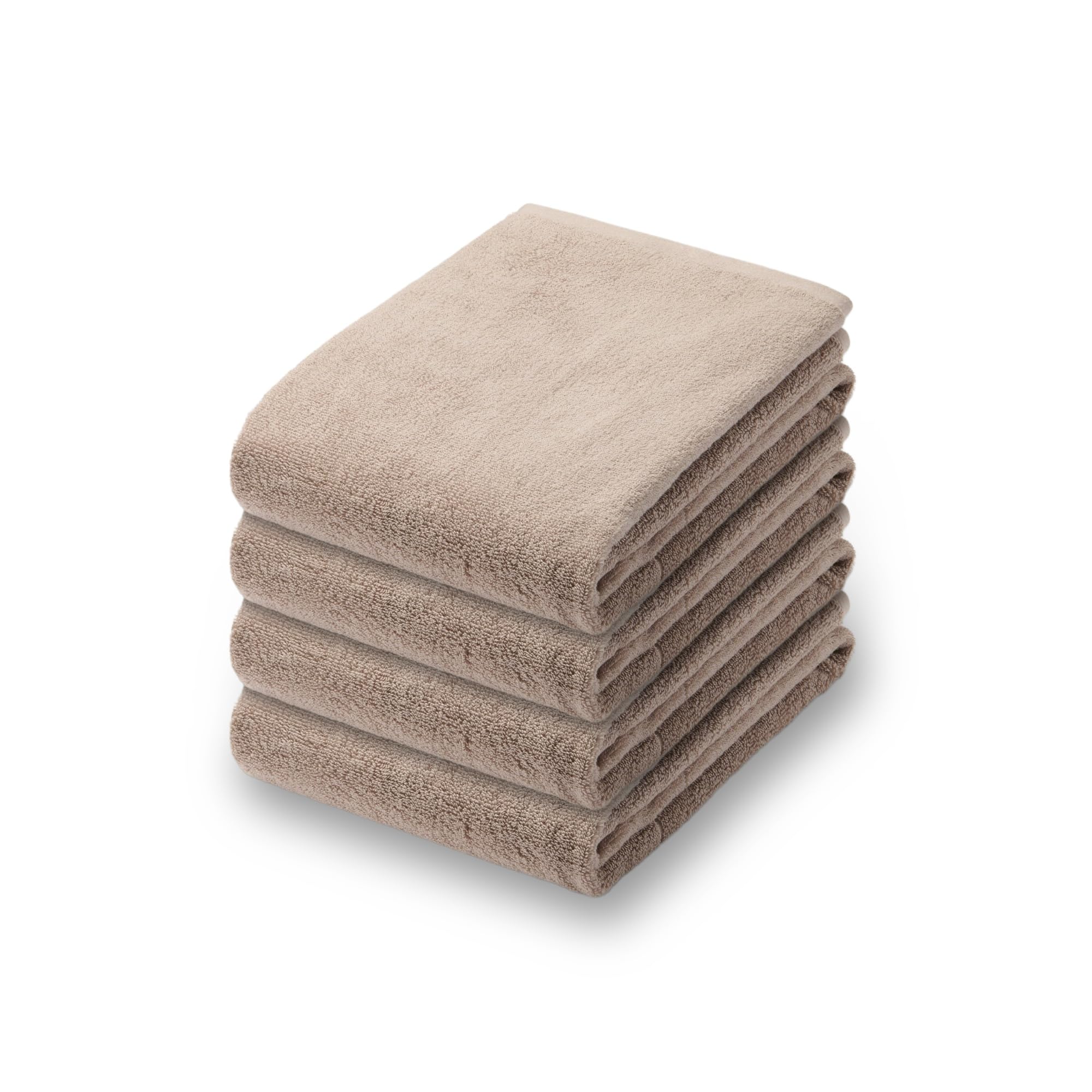 MUJI Fluffy Pile Bath Set of 60 x 120 Pink 84909610 Towels, 4, cm, Beige,