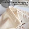 Plus Size Lady Summer Lace Antibacterial Extended Crotch Without Scratch High Waist Belly Ice Silk Triangle Briefs