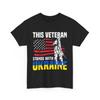Dieses Veteranen-Unterstützt-Ukraine-Shirt, USA-Flagge Ukrainische Flagge Vintage-Shirt