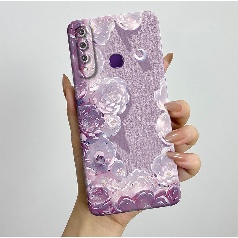 Für Huawei Y6p Hülle MED-LX9 Hübsche Schmetterlingsblumen Coque Weiche Flüssigsilikon Handyhülle Für Huawei Y7p Y 6p 2020 Rückseite