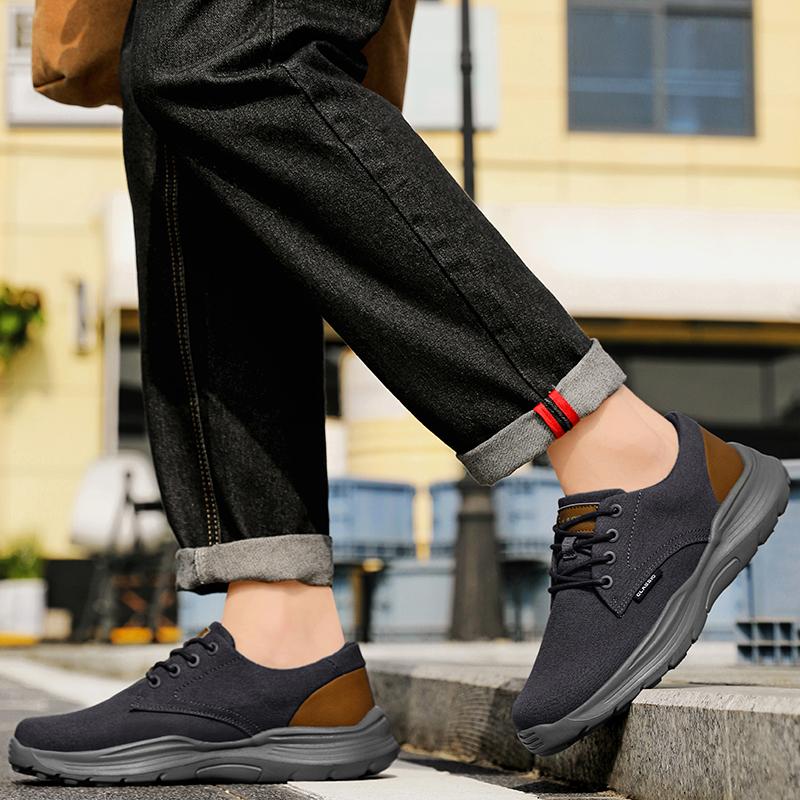 New Summer Men Canvas Shoes Breathable Denim Canvas Casual Shoes Men Loafers Comfortable Ultralight Lazy Boat Shoes Big Size 47