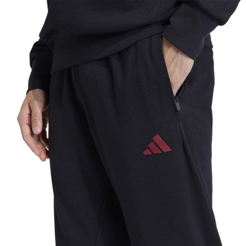adidas Mens 3 Stripes Tapered Slim Running Jogging Bottoms