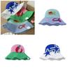 Breathable Bucket Hat for Women Fisherman Hat with Contrast Color Elegant Straw Hat Lady Foldable Floppy Hat for Travel