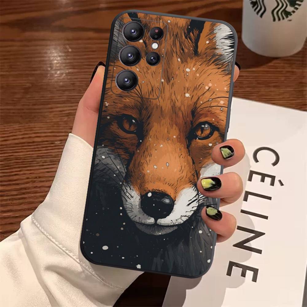 

Чехол с принтом лисы для Samsung Galaxy Case S25 S23 S22 S21 S30 S20 S10 Ultra Plus FE Мягкий ТПУ чехол Samsung S20Plus 5G