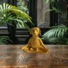 Resin Dog Yoga Statue Retro Animal Miniatures Sculpture Desktop Ornament Dog Figurine  Garden
