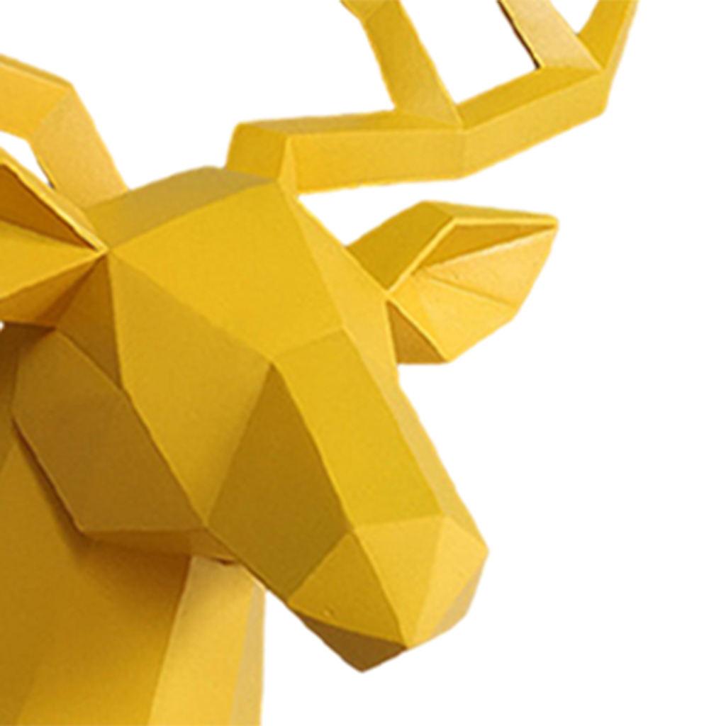 Buy 2pcs Deer Head Wall Decor Animal Modern Hanging Stag Statue Home
