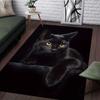 Black Cat Non-Slip Rug - Machine Washable Polyester Mat for Halloween/Christmas Decor, Cozy Home Gift